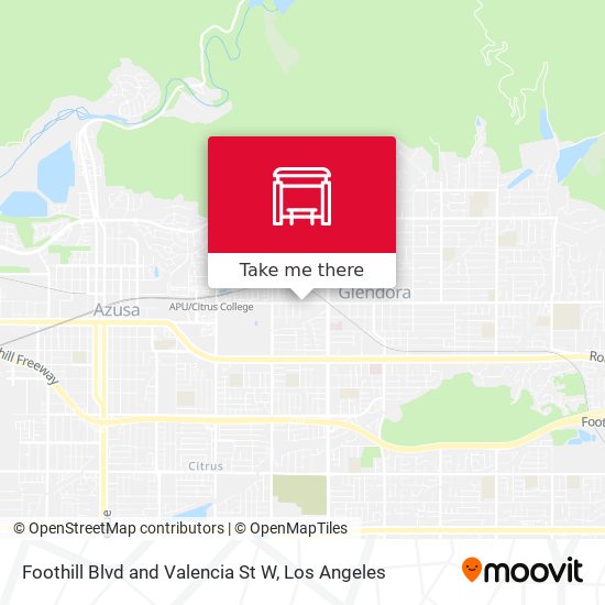 Mapa de Foothill Blvd and Valencia St W