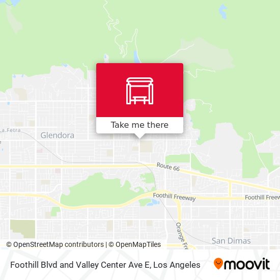 Foothill Blvd and Valley Center Ave E map