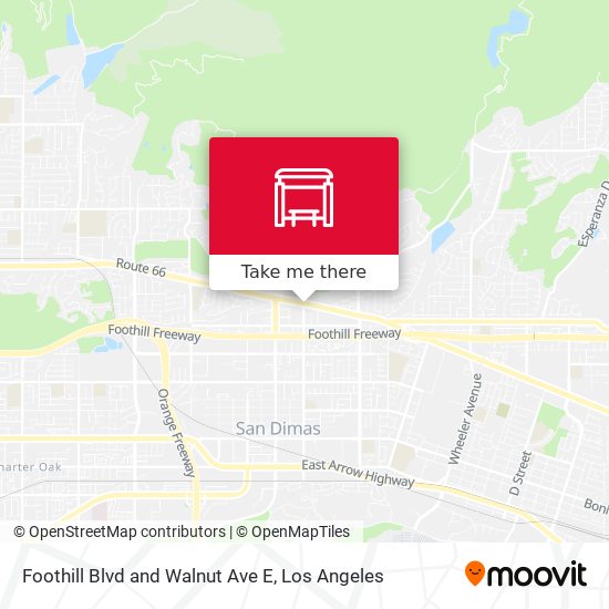 Foothill Blvd and Walnut Ave E map