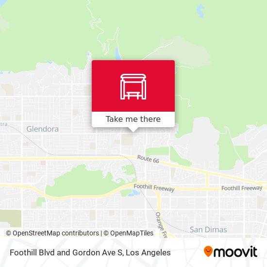 Foothill Blvd and Gordon Ave S map
