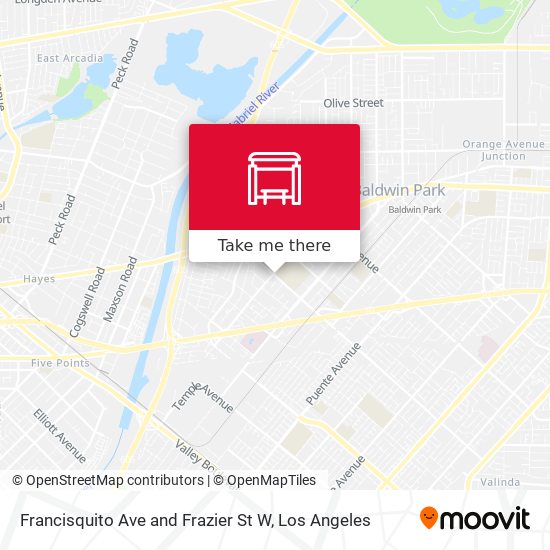 Francisquito Ave and Frazier St W map