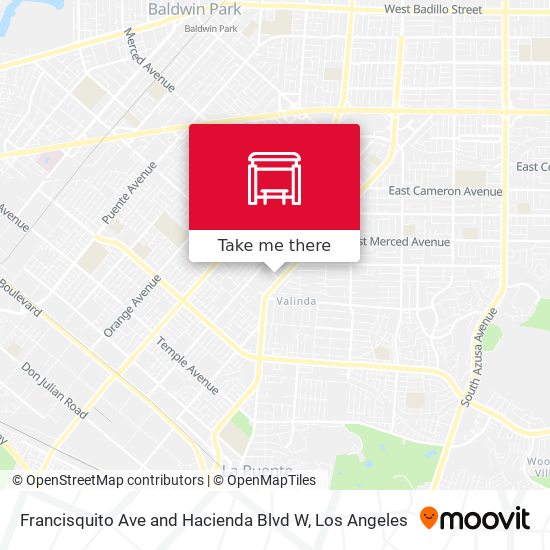 Mapa de Francisquito Ave and Hacienda Blvd W