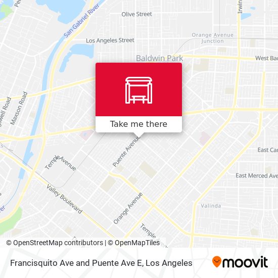 Francisquito Ave and Puente Ave E map