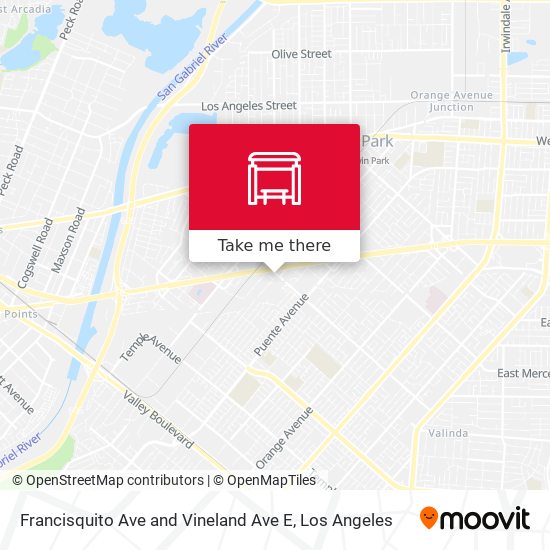 Francisquito Ave and Vineland Ave E map