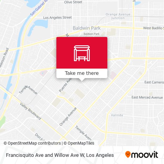 Francisquito Ave and Willow Ave W map