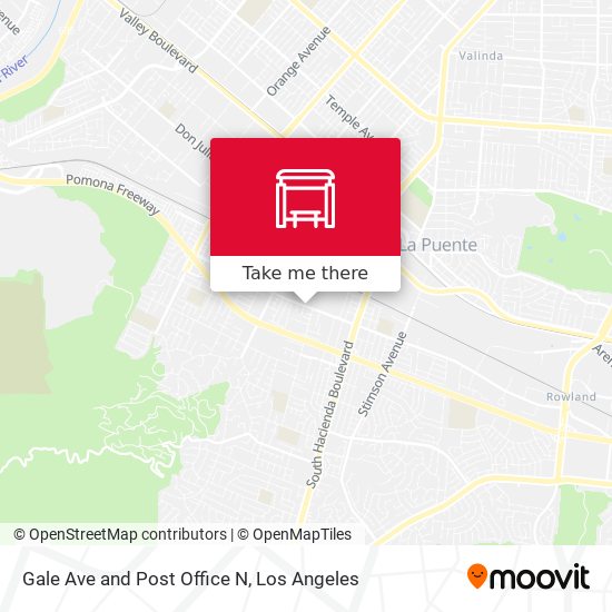 Gale Ave and Post Office N map