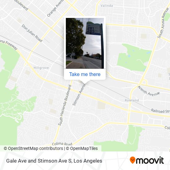 Gale Ave and Stimson Ave S map