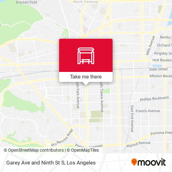 Garey Ave and Ninth St S map