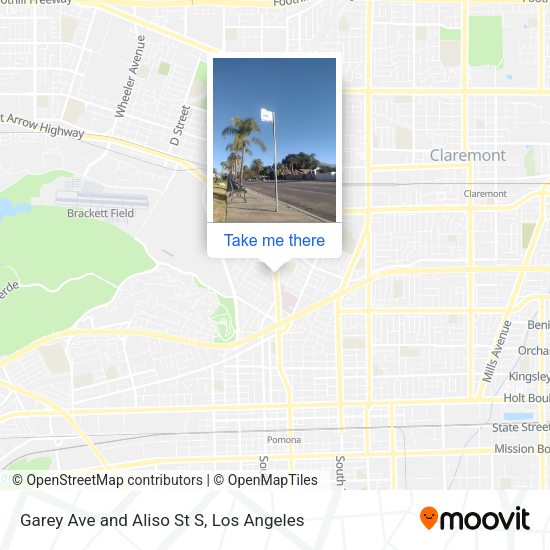 Garey Ave and Aliso St S map