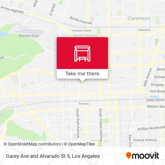 Garey Ave and Alvarado St S map