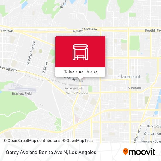 Garey Ave and Bonita Ave N map