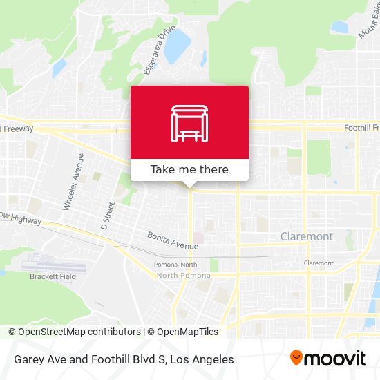 Mapa de Garey Ave and Foothill Blvd S