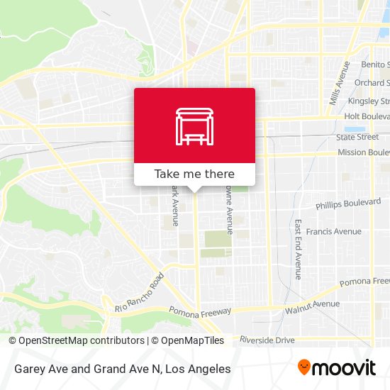 Garey Ave and Grand Ave N map