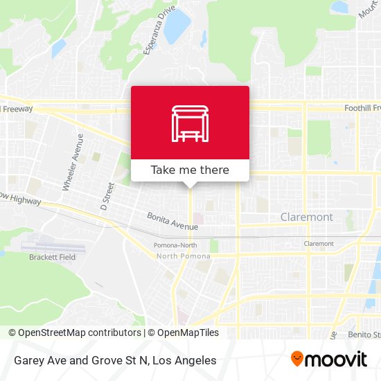 Garey Ave and Grove St N map