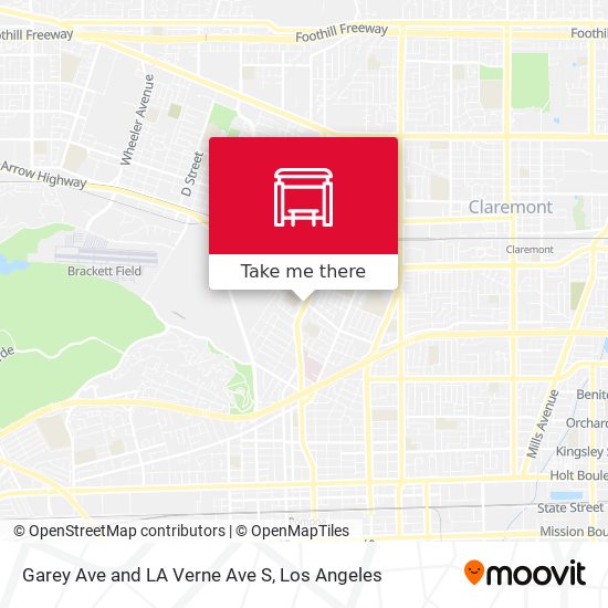 Garey Ave and LA Verne Ave S map