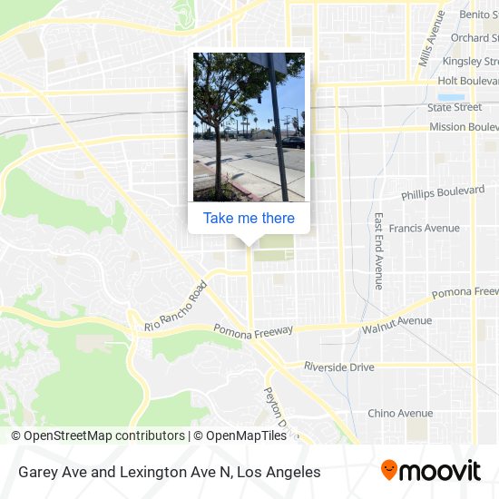Garey Ave and Lexington Ave N map
