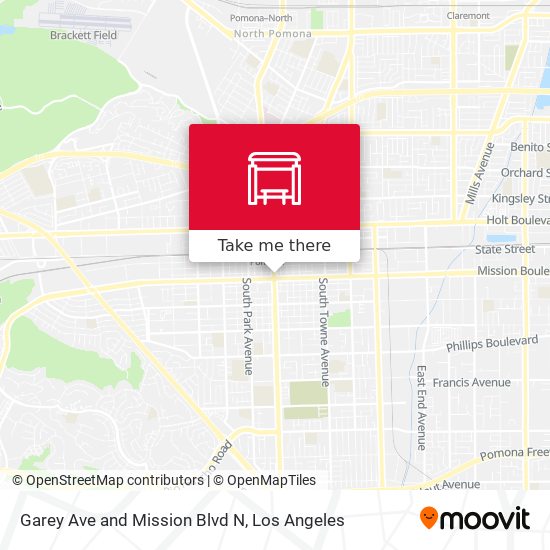 Garey Ave and Mission Blvd N map