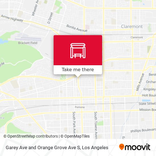 Garey Ave and Orange Grove Ave S map