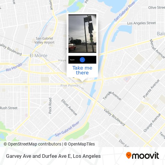 Garvey Ave and Durfee Ave E map