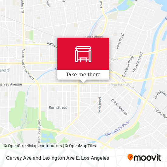 Garvey Ave and Lexington Ave E map