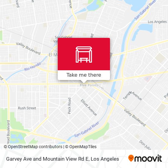 Garvey Ave and Mountain View Rd E map