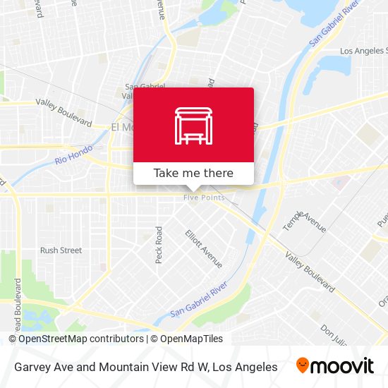 Garvey Ave and Mountain View Rd W map
