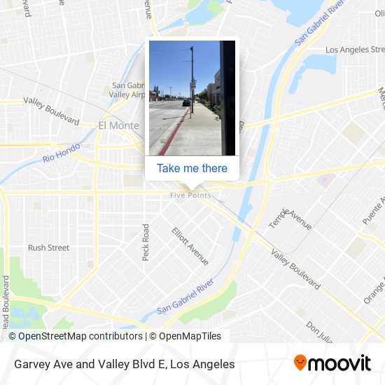 Garvey Ave and Valley Blvd E map