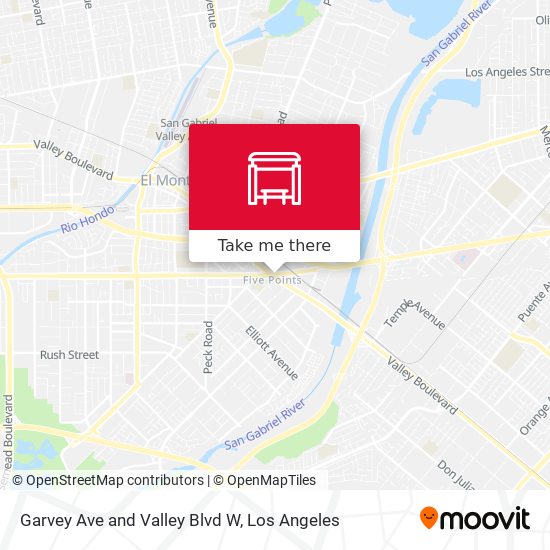 Garvey Ave and Valley Blvd W map