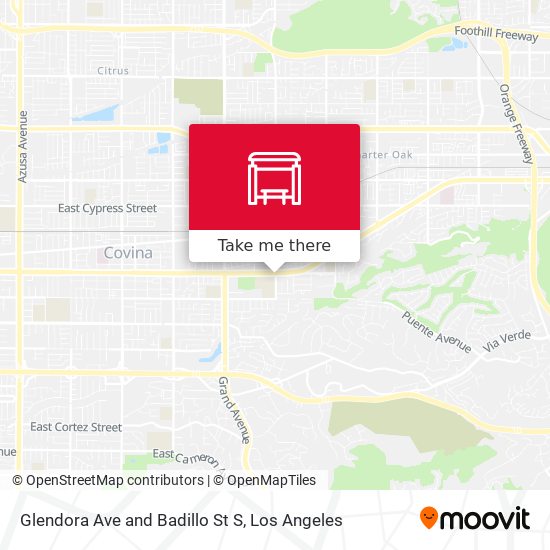 Glendora Ave and Badillo St S map