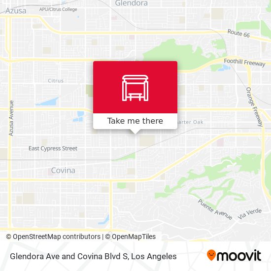 Glendora Ave and Covina Blvd S map