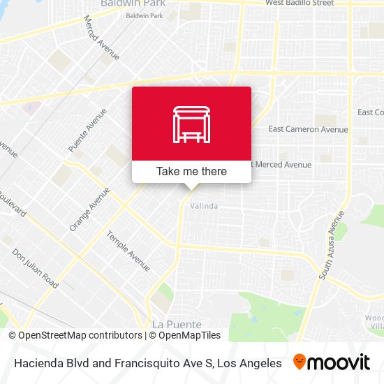 Hacienda Blvd and Francisquito Ave S map
