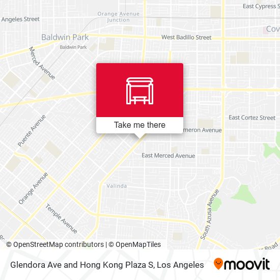 Glendora Ave and Hong Kong Plaza S map
