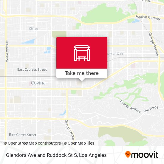 Glendora Ave and Ruddock St S map