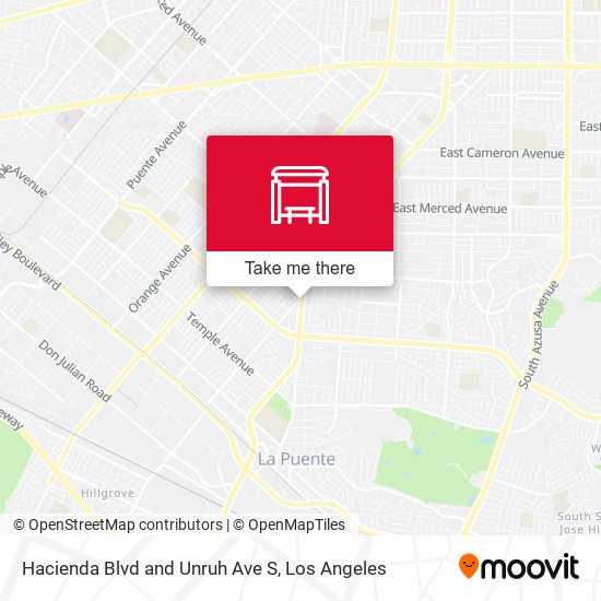 Hacienda Blvd and Unruh Ave S map