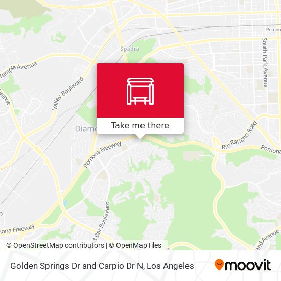 Golden Springs Dr and Carpio Dr N map