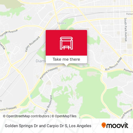 Golden Springs Dr and Carpio Dr S map