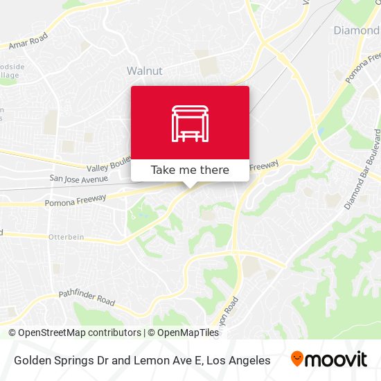 Golden Springs Dr and Lemon Ave E map