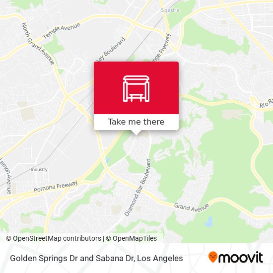 Golden Springs Dr and Sabana Dr map