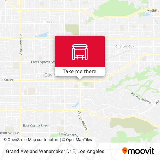 Grand Ave and Wanamaker Dr E map