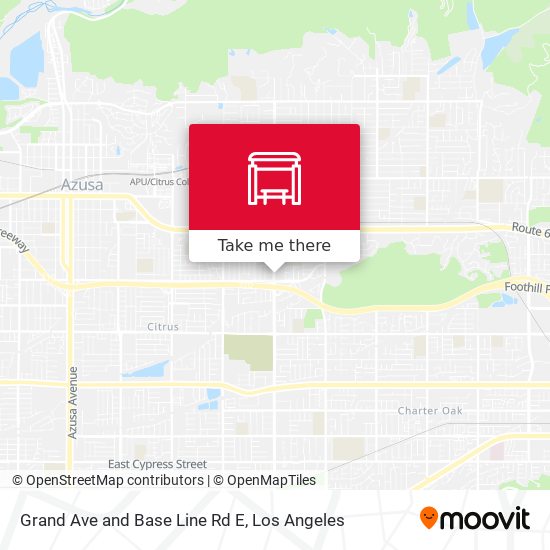 Grand Ave and Base Line Rd E map