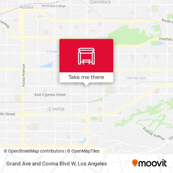 Grand Ave and Covina Blvd  W map