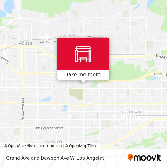 Grand Ave and Dawson Ave W map