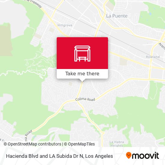 Hacienda Blvd and LA Subida Dr N map