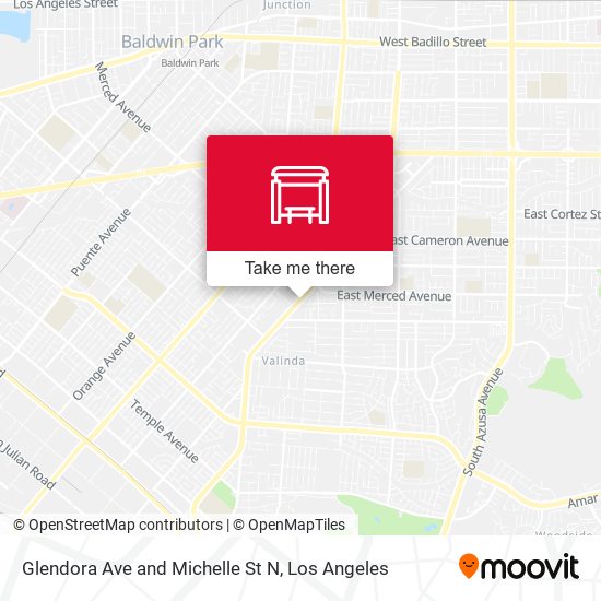 Glendora Ave and Michelle St N map