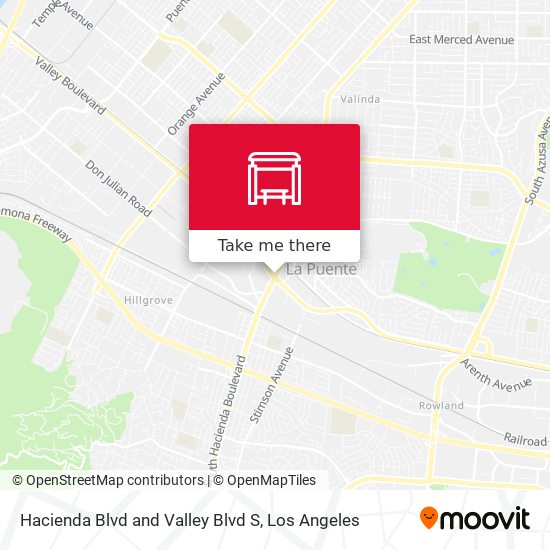 Mapa de Hacienda Blvd and Valley Blvd S