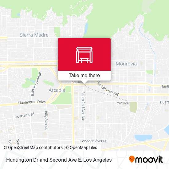 Huntington Dr and Second Ave E map
