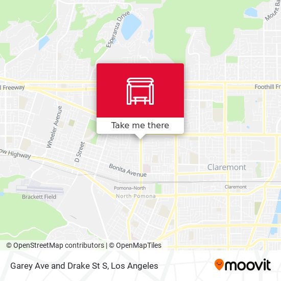 Garey Ave and Drake St S map