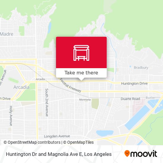 Huntington Dr and Magnolia Ave E map