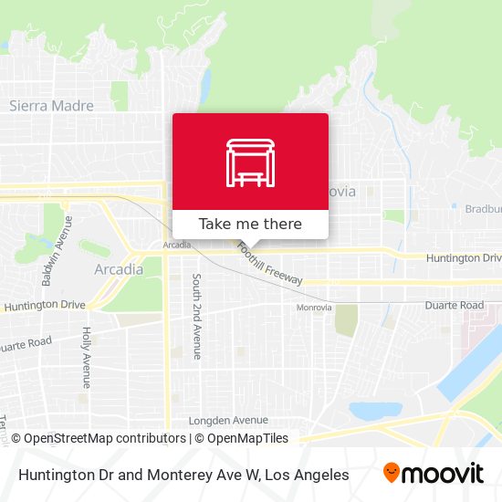 Huntington Dr and Monterey Ave W map
