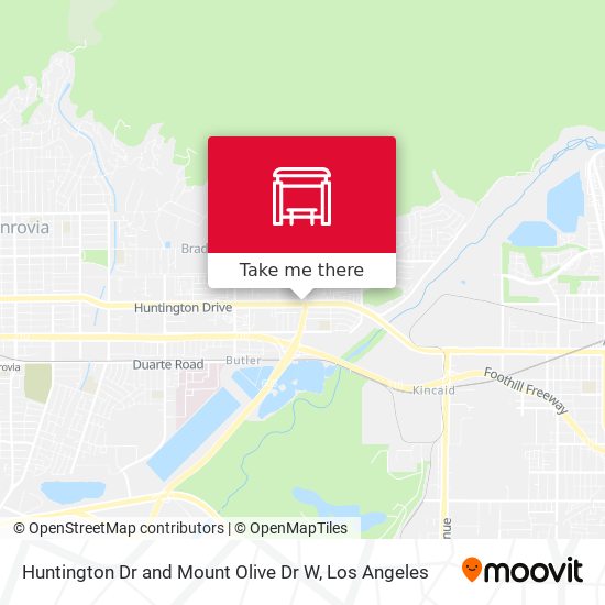 Huntington Dr and Mount Olive Dr W map